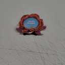 Floral Picture Frame 3x3, Vintage Photo Frame Made of Metal and High Definition Glass for Table Top Display, Home Decor (3x3 Red Flower)