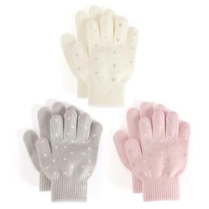 Brook + Bay Kids Magic Gloves - 3 Pack Kids Winter Gloves - Cold Weather Gloves for Boys & Girls - Children's Knit Gloves
