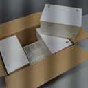 6 Pcs Small Drawer Organizer for Desk Mini Desktop Drawers 6.9" x 3. 8" x 4.6" Plastic Desktop Storage Box with 9 Clear Drawers for DIY Art Classroom Office Supplies, Dust-proof (White)