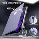 JETech Rotating Case ONLY for iPad Air 11-Inch M4/M3/M2 (2026/2025/2024), iPad Air 5/4 (2022/2020 5th/4th Generation 10.9-Inch), 360 Degree Rotation Protective Stand Cover Clear Back (Purple)