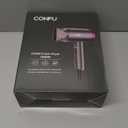 CONFU Ionic Blow Dryer 1600W, Portable Lightweight Fast Drying Negative Ion Hairdryer Blowdryer, 3 Heat Settings & Infinity Speed, with Diffuser and Concentrator Nozzle for Home & Travel (Grey)