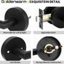 Goldenwarm Black Door Handles Interior, Matte Black Closet Door Handle Indoor, Black Passage Door Lever for Hall and Closet, Zinc Alloy, 1 Pack
