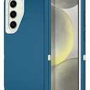 -HONVA for Samsung Galaxy S24 Case Shockproof Dust/ Drop Proof 3-Layer Full Body Protection [Without Screen Protector] Rugged Heavy Duty Cover Case for Galaxy S24, Turquoise/ White