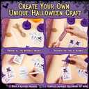 Bokon 24 Sets Halloween DIY Candy Tube Kit with Purple Black Witch Hats Empty Glass Test Tubes with Corks Card Mesh Fabric and Twine for Party Favors Treat or Trick Crafts Halloween Party Decorations