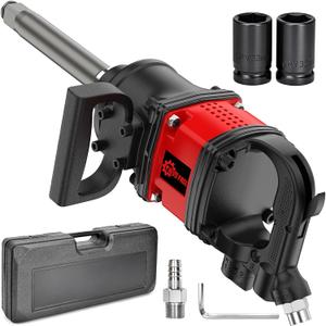 Trivd Frol Air Impact Wrench 1 inch Impact Gun 1 Inch Impact Wrench, Up to 3550 Ft.lbs, 5000RPM High Torque Pneumatic Impact Wrench with 32mm-33mm Sockets, 1/2" Air Inlet for Heavy Duty Repairs