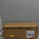 Corner Shower Caddy Tension Pole: Stainless Steel Rustproof 4-Tier Shower Organizer - 47-121 inch Adjustable Bathroom Shelves for Bathtub Shampoo Storage - Tension Rod Floor Standing Bath Rack -Silver