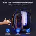 Outdoor Bug Zapper with LED Light - Electric Mosquito Killer Fly Trap Insect Zapper Outdoor and Indoor for Home Kitchen, Patio, Backyard