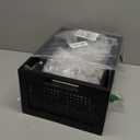 Wooden Storage Baskets,Black Woven Bamboo Basket Nesting Boxes with Built-in Handle for Pantry, Kitchen,Living Room,Shelves,Set of 2