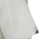 ZEROYAA Men's Linen Shirts Short Sleeve Summer Casual Button Down Beach Shirt with Pocket (Gray, L)