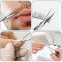 2 x Professional Cuticle Scissors with Fine Curved Blades - Ultra Slim Manicure Scissors for Precise Grooming, Eyebrows, Eyelashes & Dead Skin - Stainless Steel Sharp Pointed Tip for Salon & Home Use