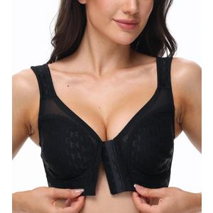 Arm Ma Wirefree Front Closure Bra for Women Minimizer(Dark,46DDD)