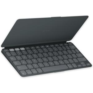 Logitech Keys-to-GO 2 Portable Wireless Keyboard with Built-in Cover, Slim and Compact Bluetooth Keyboard for iPad, iPhone, Mac, and Apple TV, Easily Switch with Devices - Graphite