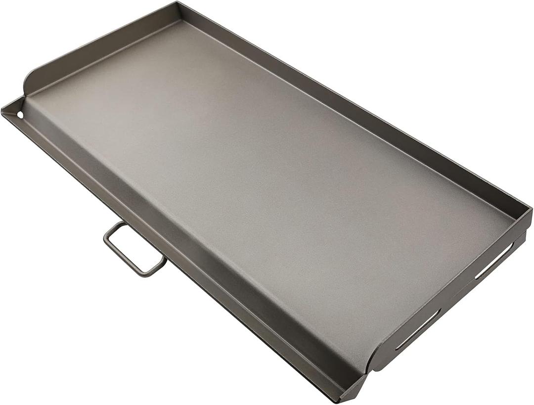 Hisencn 2 Burner Griddle for Camp Chef Stove, Flat Top Griddle for Gas Grills, Portable Griddle with Oil Drip Port, Camping Griddle for Camp Chef 14" Cooking Systems, Outdoor Cooking Equipment, 14x32