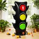 2 x JellyArch 24 Inch Inflatable PVC Traffic Light Balloons Racing Car Birthday Party Decorations Traffic Signal Stoplight Balloons for Vehicle Birthday Party Supplies