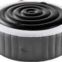 Tlswshsy 4.5 Ft Inflatable Hot Tub Cover- Energy Saving lid for Round Hot Tub- Foldable Protective Rain Overflow Cover for Outdoor Inflatable Hot Tubs (Black)
