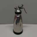 Whipped Cream Dispenser Stainless Steel Keep Warm and Cold,500mL/1 Pint Double Wall Thermos Whipped Cream Maker,5 Various Stainless Decorating Nozzles,1 Cleaning Brush,N2O Chargers NOT Included