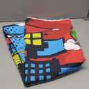 7X5FT Cartoon Superhero Theme Background Super City Comic Skyline Happy Birthday Party Decorations for Childrens Boys Birthday Cityscape Super Heros Photography Backdrop