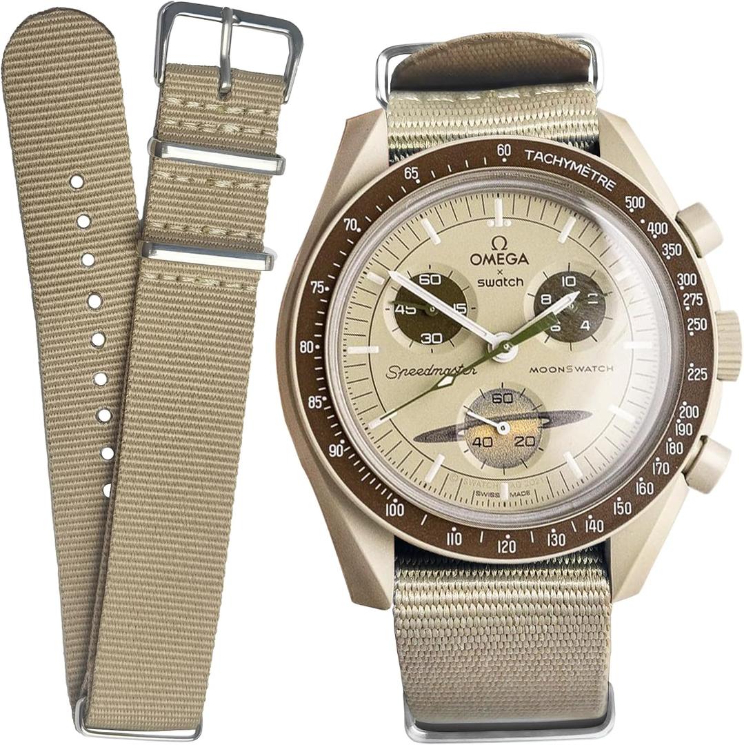 Watch Band for Omega X Swatch Moonswatch Watch Strap Speedmaster 20MM Quick Release Rubber Watch Strap Replacement