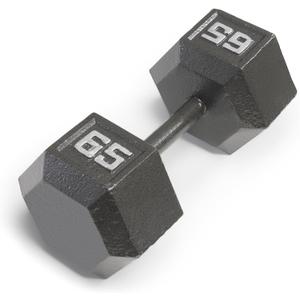 Marcy 65lb Cast Iron Hex Dumbbell, Single, IV-2065