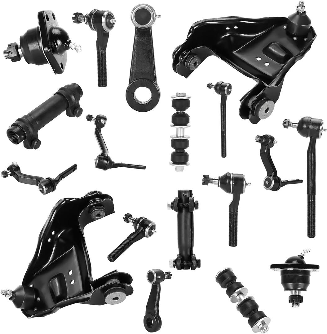 4WD Front Upper Control Arms w/Ball Joints Tie Rods Suspension Kit for 1998-2005 Chevrolet Blazer 1998-2004 Chevrolet S10/GMC Sonoma, 1998-2001 GMC Jimmy (14PCs)