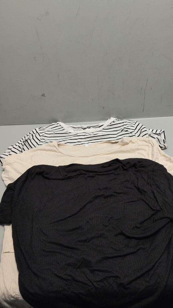 Women's Maternity Nursing Tops Short Sleeve Breastfeeding Clothes Size 2XL