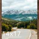 QOTIB 14x17 Picture Frame Deep Brown for Wall Hanging, Wood 14 x 17 Frame Poster Photo Frame for Wall Horizontally or Vertically, Deep Brown, 1 Pack