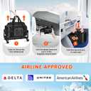 Top-Expandable Small Pet Carrier with Wheels Airline Approved