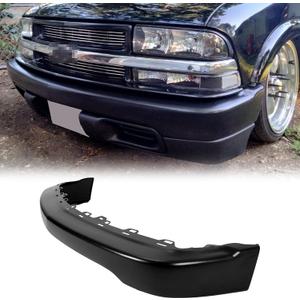HECASA Front Bumper Face Bar Compatible with 1998-2004 Chevrolet S10 1998-2005 Blazer Replace For GM1002367 15007660 Steel Black W/O Molding Holes