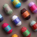 2 x 3 Pack (3 x 50g) Crochet Yarn with Crochet Hook - Worsted Medium Yarn for Crocheting - Easy-to-See Stitches Cotton-Nylon Blend Beginner Knitting Yarns for Adults and Kids (Milky White)