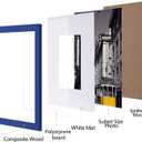 eletecpro 16x20 Picture Frames Set of 5, Gallery Wall Frames Display 11x14 Photo with Mat or 16x20 without Mat, Picture Frame Collage Wall Decor for Wall Mounting, Blue