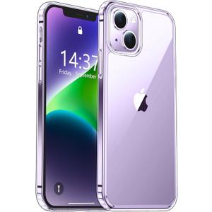 SPIDERCASE Designed for iPhone 15 Case, [10 FT Military Grade Drop Protection] [Crystal Clear] [Not Yellowing] Slim, Clear