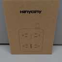 Power Strip Surge Protector, HANYCONY 8 Outlets with 4 USB Charging Ports(2 USB C), 3 Side Outlet Extender with 5 Ft Extension Cord, Flat Plug, Wall Mount, Desk Charging Station for Home Office ETL