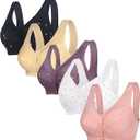 Daisy Bras for Older Women Comfort Soft Breathable Bra Wireless Front Closure Bras