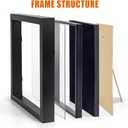 Enamel Pin Display Frame, 11x11 Shadow Box for Wall and Tabletop Display, Pin Collection Display, Pin Holder, Black