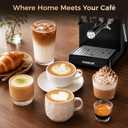 CHULUX Nero 20Bar Espresso Machine with Conical Burr Grinder for Cappuccino | Hot and Iced Espresso, 4-in-1 Brewing Function, Real-Time Pressure and Temp, Steam Wand for Microfoam, Home Barista Brewing