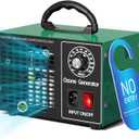 Upgraded Ozone Generator 68000mg/hHome/Commercial Ozone Machine for Odor RemovalO3 Deodorizer with 120-Min Timer for 4000 Square Feet Mini sized appliance for Car, Rooms, Smoke, Pets (Green)