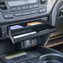 EDBETOS Console Drawer Tray Compatible with Honda Pilot 2016-2022/ Ridgeline 2017-2024/ Passport 2019-2024 Accessories Center Console Organizer Insert Tray Storage Box Coin Container, ABS Black