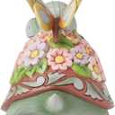 Enesco Jim Shore Heartwood Creek Nature's Meadow Turtle with Flowers anda Butterfly Figurine- Stone Resin Hand Crafted Collectible Figurines Home Decor Statue, 7.25 Inch