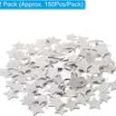 PATIKIL Foam Stickers, 300Pcs EVA Self Adhesive Glitters Foam Shape Sticker Craft Supplies for Scrapbook Card DIY Making Home Decor, Silver Star Style