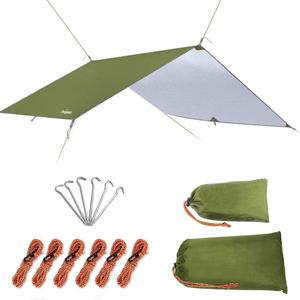 Unigear Hammock Rain Fly, Camping Tarp, UV Protection & Waterproof & Lightweight for Camping, Backpacking and Outdoor Adventure (Green, 9.8 * 9.8ft)