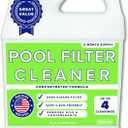 Pool Filter Cleaner - 6 MONTH SUPPLY - 2 to 4 Uses - 32 oz Concentrated Pool Cartridge Filter Cleaner - Removes Dirt, Grease, Oil - No Foam or Residue - Soak & Spray Cleaner - Safe, Natural, Effective
