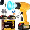 Hand Held Leaf Blower Cordless with Batterys and Charger 990,000 RPM Small Portable Mini Turbo Jet Blower for Makita 18V Battery Electric Powered Lawn Car Yard Snow Patio Dust Tool(2 Battery)