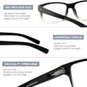 NORPERWIS Reading Glasses 5 Pairs Quality Readers Spring Hinge Glasses for Reading for Men and Women (5pcs - Black/Clear, 6.00)
