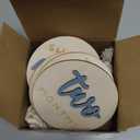 7 Pack 3D Baby Monthly Milestone Card Signs Baby Announcement Sign Double Sided Hello World Newborn Signs Wooden Circles Discs for Welcome Newborn Boy Girl Photo Props(Slate Blue,Letter)