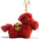 72ore Cute Horse Keychain Plush Purse Bag Charms for Handbags Backpacks Chinese New Year of The Horse 2026 Decorations Gift