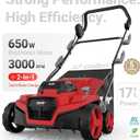 36V 15" Brushless Cordless Electric Dethatcher and Scarifier Compatible with Milwaukee 18V Battery(Tool Only), w/12Gal Thatch Collection Bag, 5-Depth Adjustment, Quick-Fold, Walk Behind for Lawn Care
