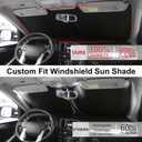 Windshield Sun Shade Custom Fit for 2014 2015 2016 2017 2018 BMW X5 Accessories Foldable Sunshade Sun Blocker Protect Car from Sun Rays & Heat Damage Keep Car Cooler