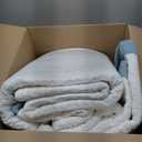 EVERGRACE Cotton Border Frame Tack-Stitch Quilt Bedding Set King Size, Coastal Oversized 3 Pieces Lightweight Bedspread Coverlet for All Season, with 2 Matching Shams, Blue Linen | Pick-Stitch Channel, Border Frame, Pre Washed, Oeko-Tex Certified, 100% Cotton, Lightweight (KING/CAL KING (108" x 96"))