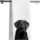 Funny Black Labrador Retriever Dog Kitchen Hand Towels for Bathroom Decor, Black Lab Gifts,Dog Mom Gifts, 16x24 Inches