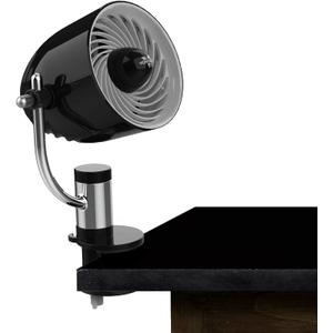 Vornado Pivot Clip Personal Air Circulator, 3-Speed, Portable Desk Fan with Multi-Surface Clip, 360-Degree Adjustable Axis, 9 in Tall, 4 in Diameter, Whisper Quiet, Black